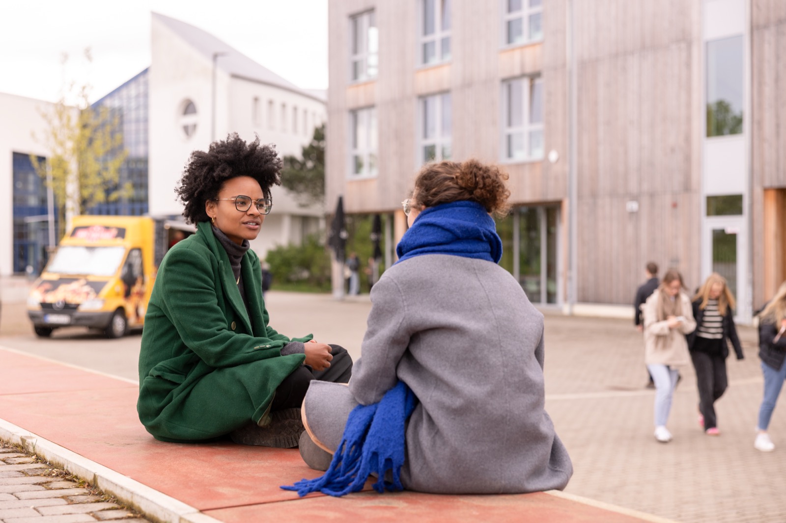 Students in conversation
